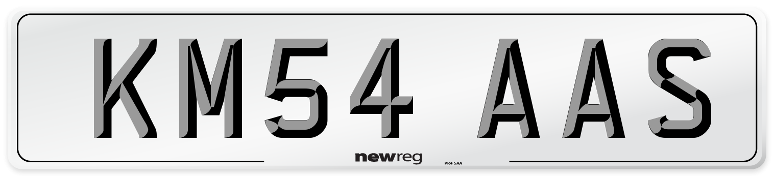 KM54 AAS Number Plate from New Reg